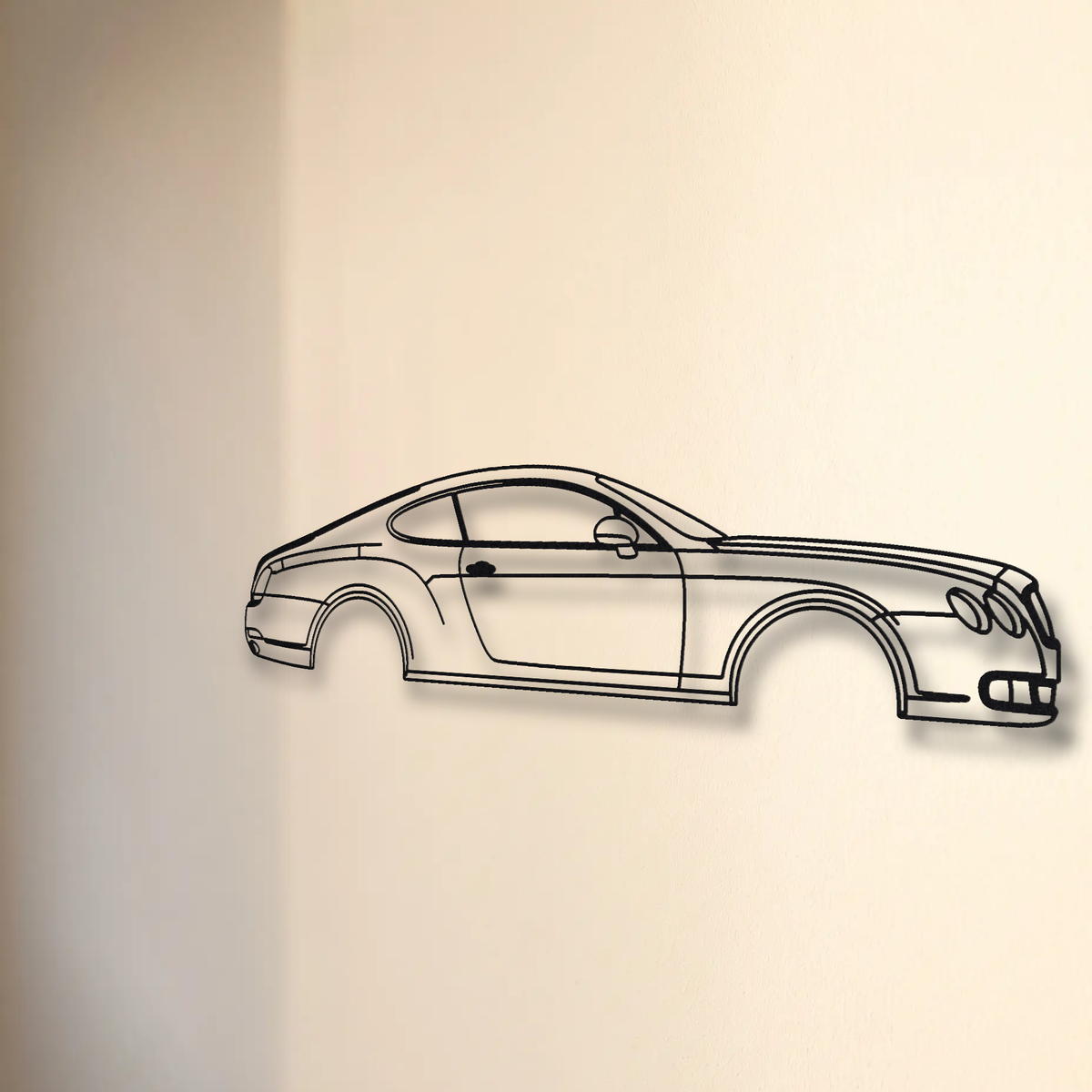 Bentley Continental GT Gen 1 floating mount drop-shadow detail