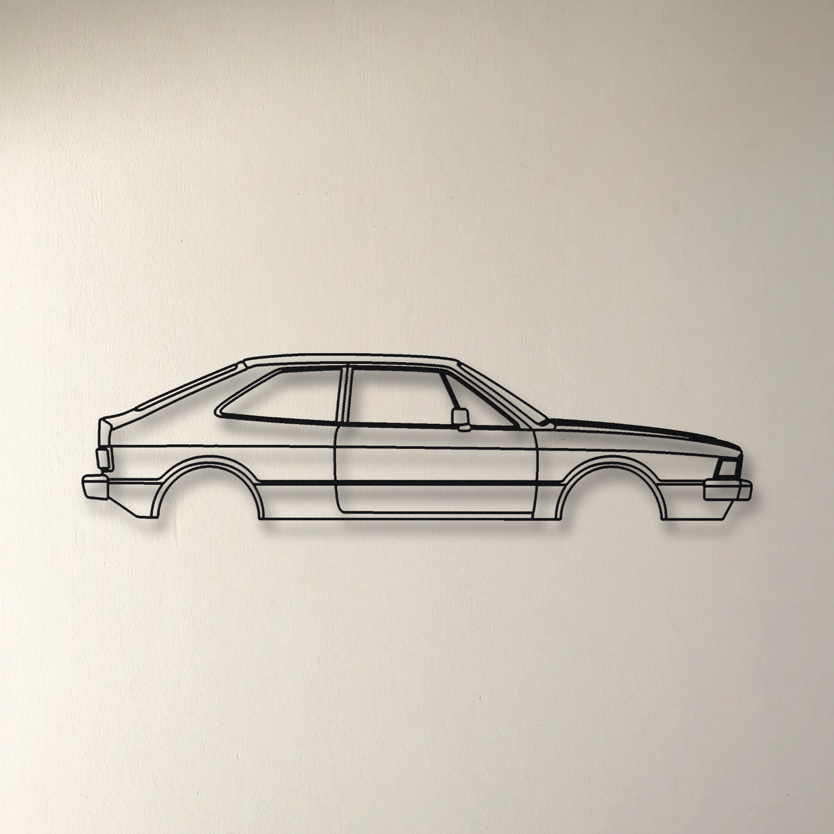 Volkswagen Scirocco MK1 floating mount drop-shadow detail