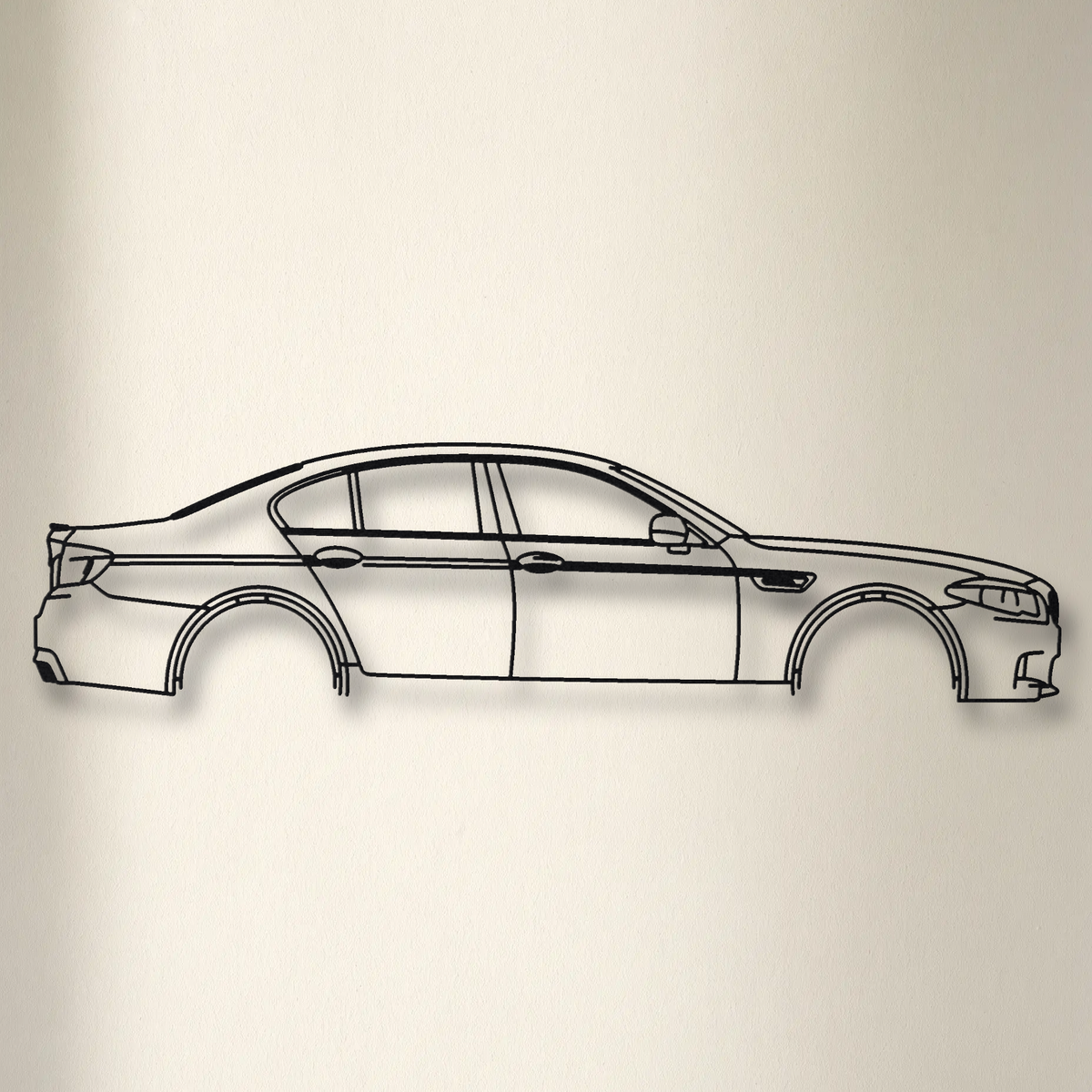 BMW M5 F10 floating mount drop-shadow detail