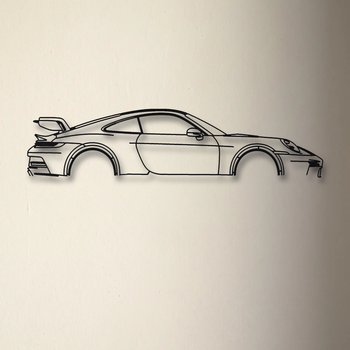 Porsche 911 GT3 992.2 floating mount drop-shadow detail