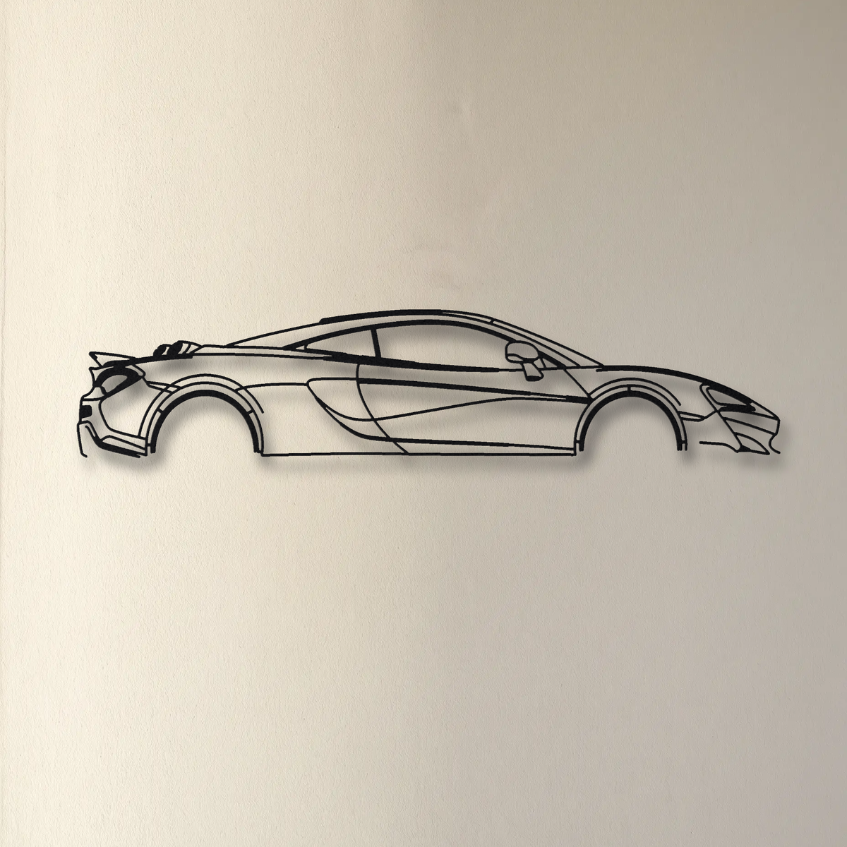 McLaren 600LT floating mount drop-shadow detail