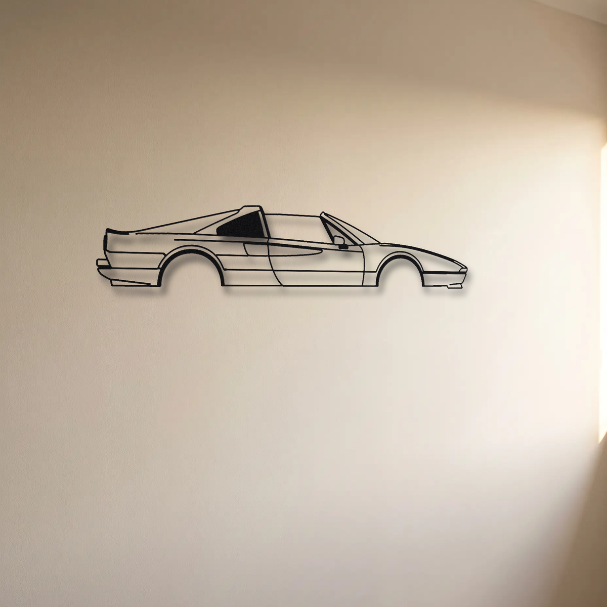 Ferrari 328 GTS floating mount drop-shadow detail