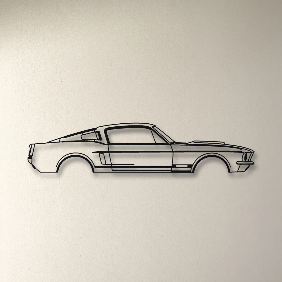 1967 Ford Shelby GT500 floating mount drop-shadow detail