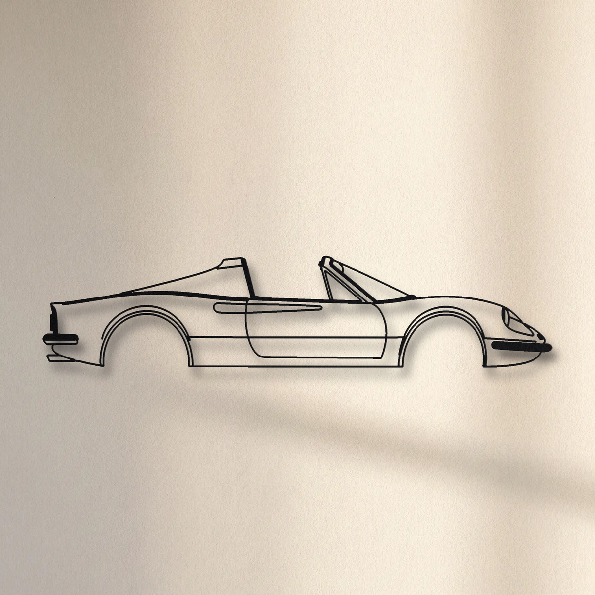 Ferrari Dino 246 GTS floating mount drop-shadow detail