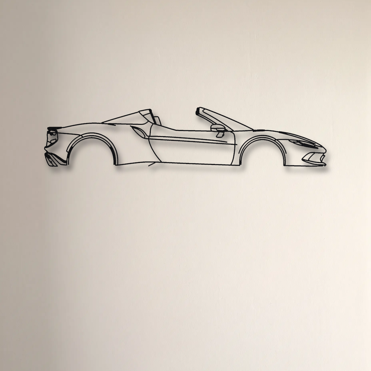 Ferrari 296 GTS floating mount drop-shadow detail