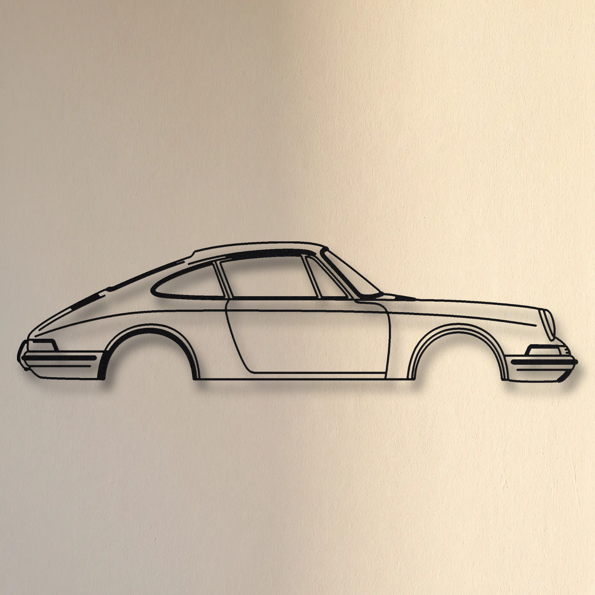 1964-1969 Porsche 911 floating mount drop-shadow detail