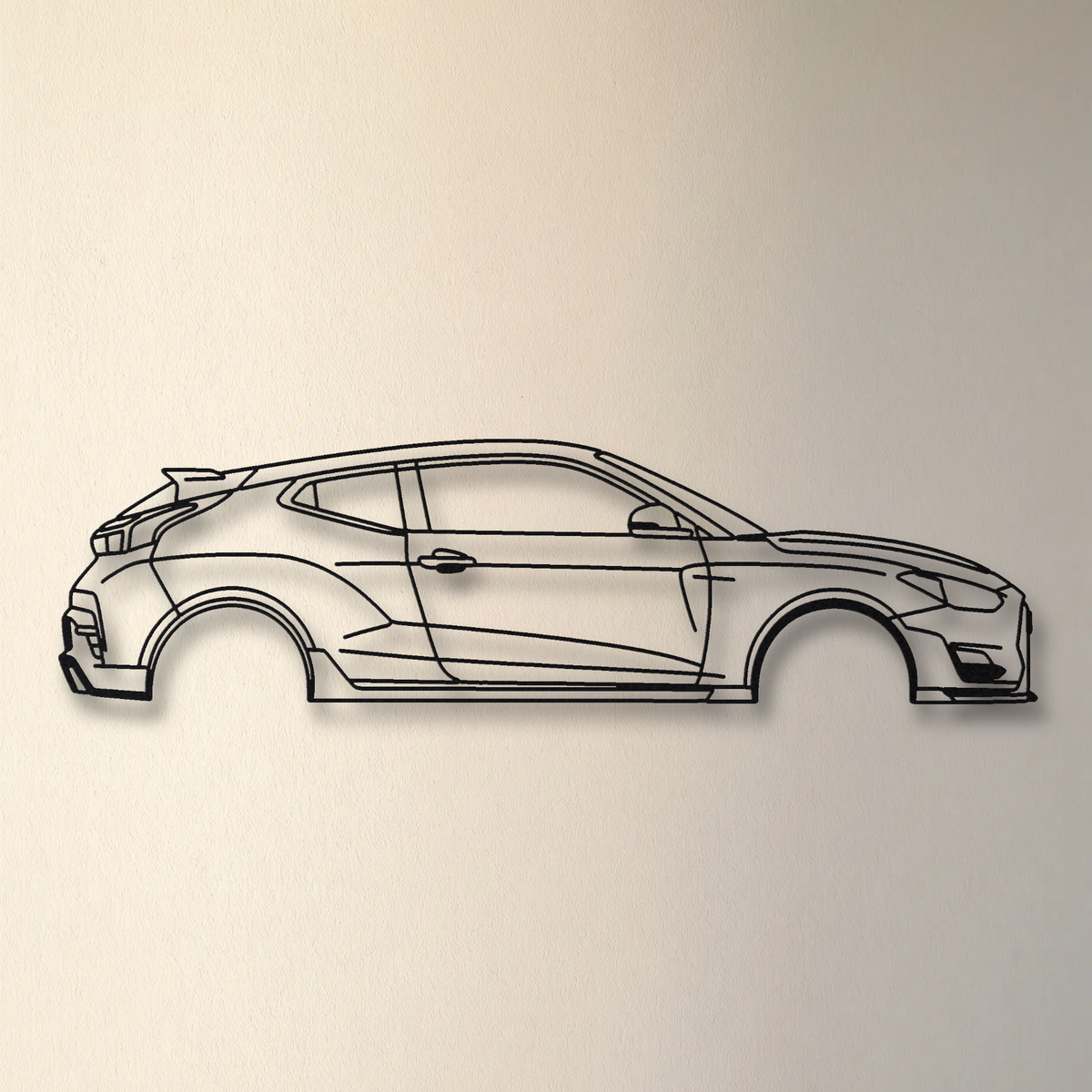 Hyundai Veloster N floating mount drop-shadow detail