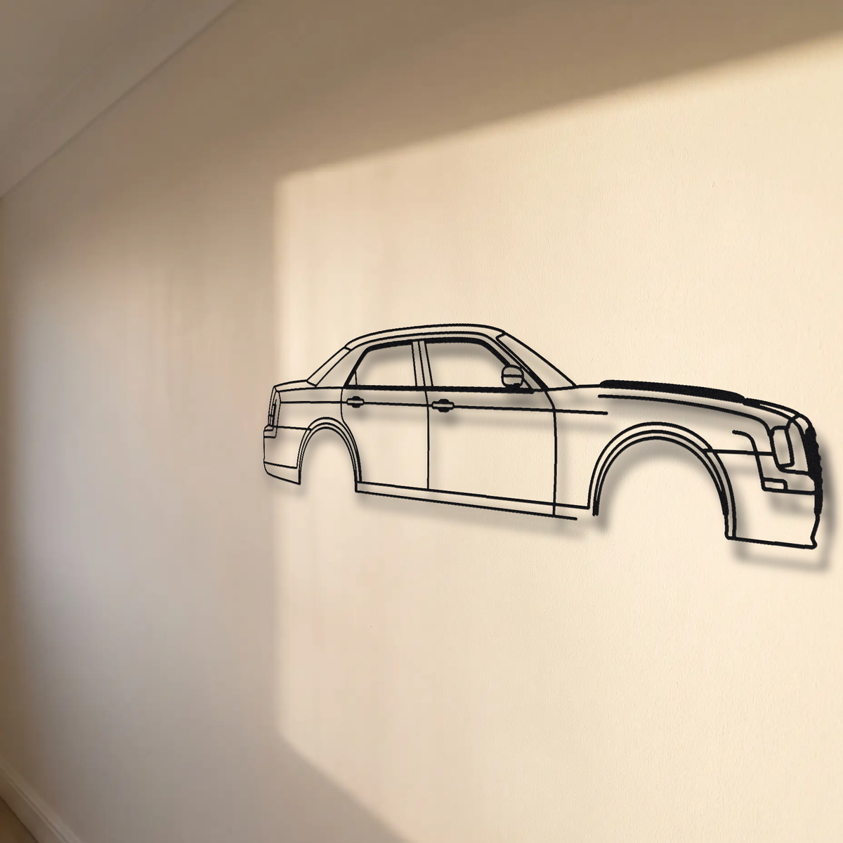Chrysler 300C SRT8 LX floating mount drop-shadow detail