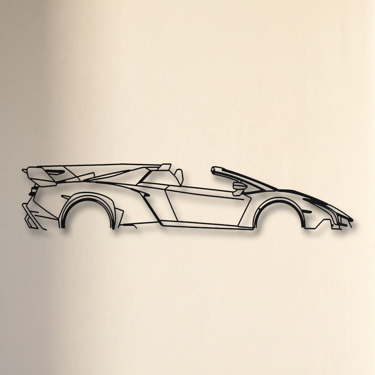 Lamborghini Veneno Roadster floating mount drop-shadow detail