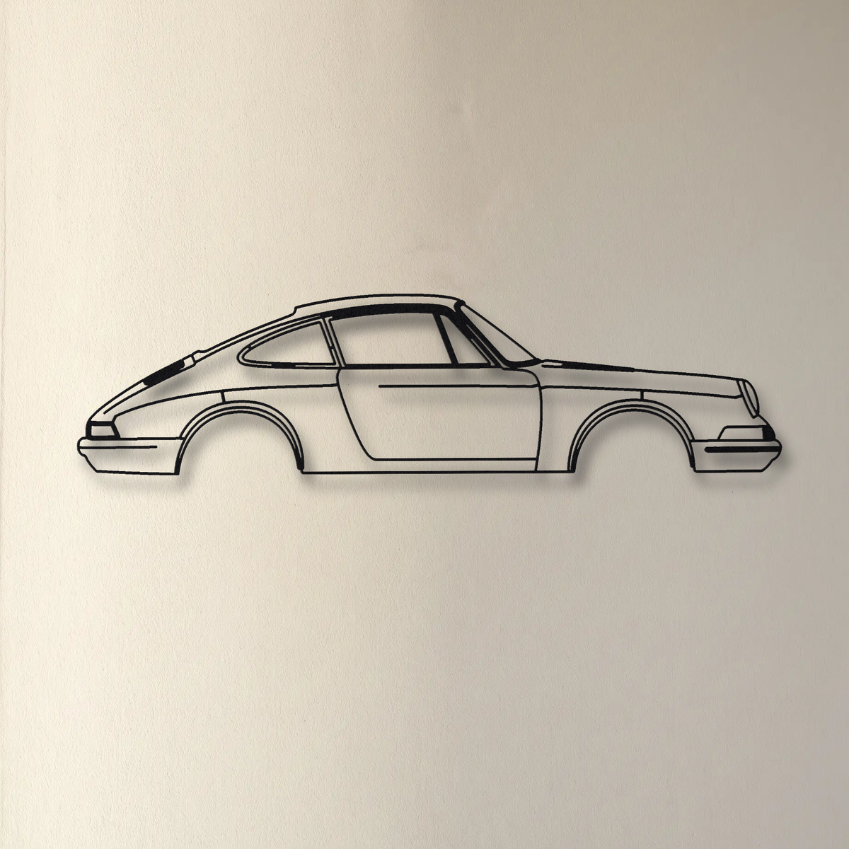 Porsche 912 floating mount drop-shadow detail