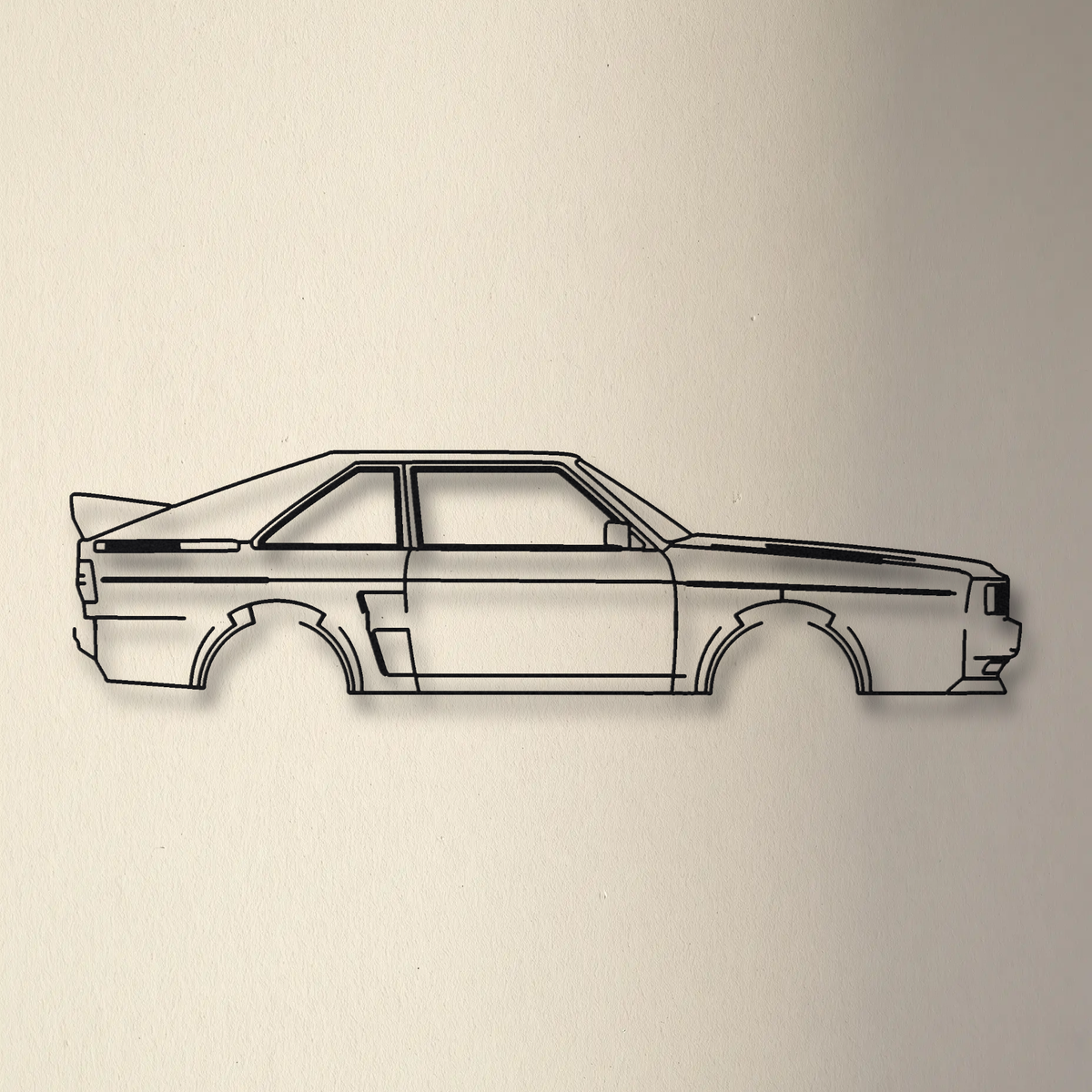 Audi Sport Quattro floating mount drop-shadow detail