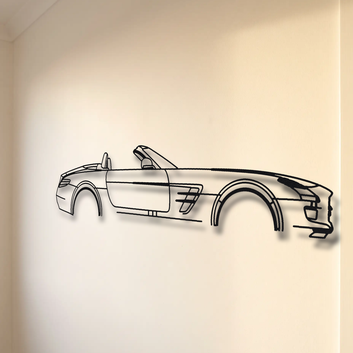 Mercedes-Benz SLS AMG Roadster floating mount drop-shadow detail