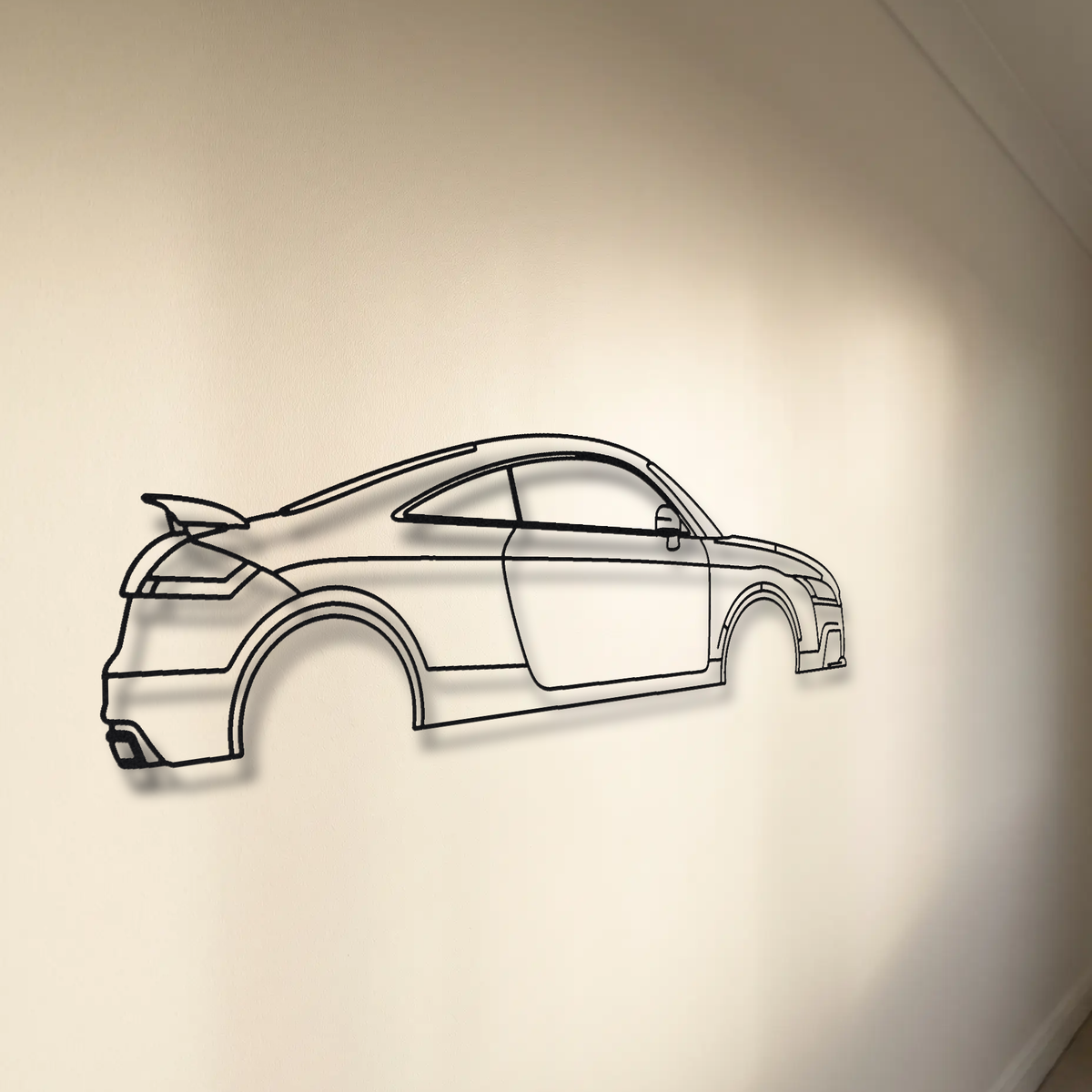 Audi TT RS 8J floating mount drop-shadow detail