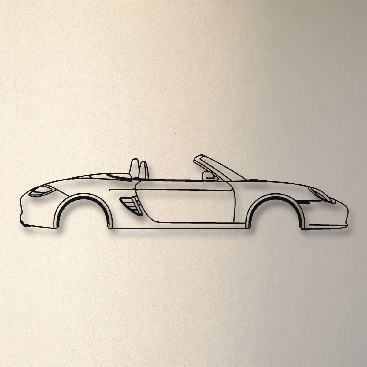 Porsche Boxster 987.2 floating mount drop-shadow detail