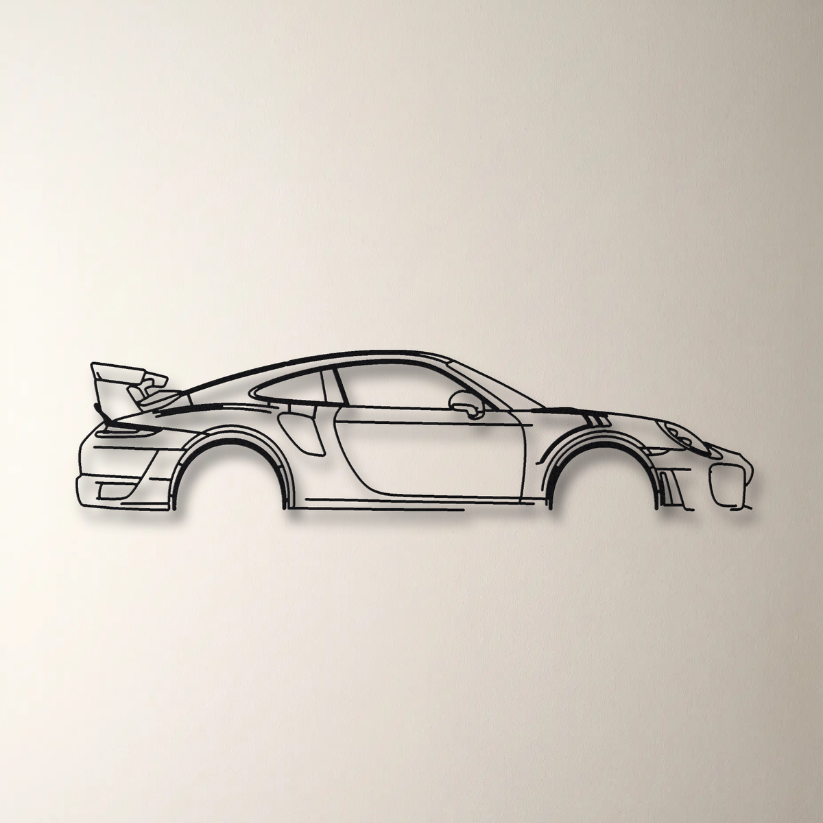 Porsche 911 GT2 RS 991 floating mount drop-shadow detail