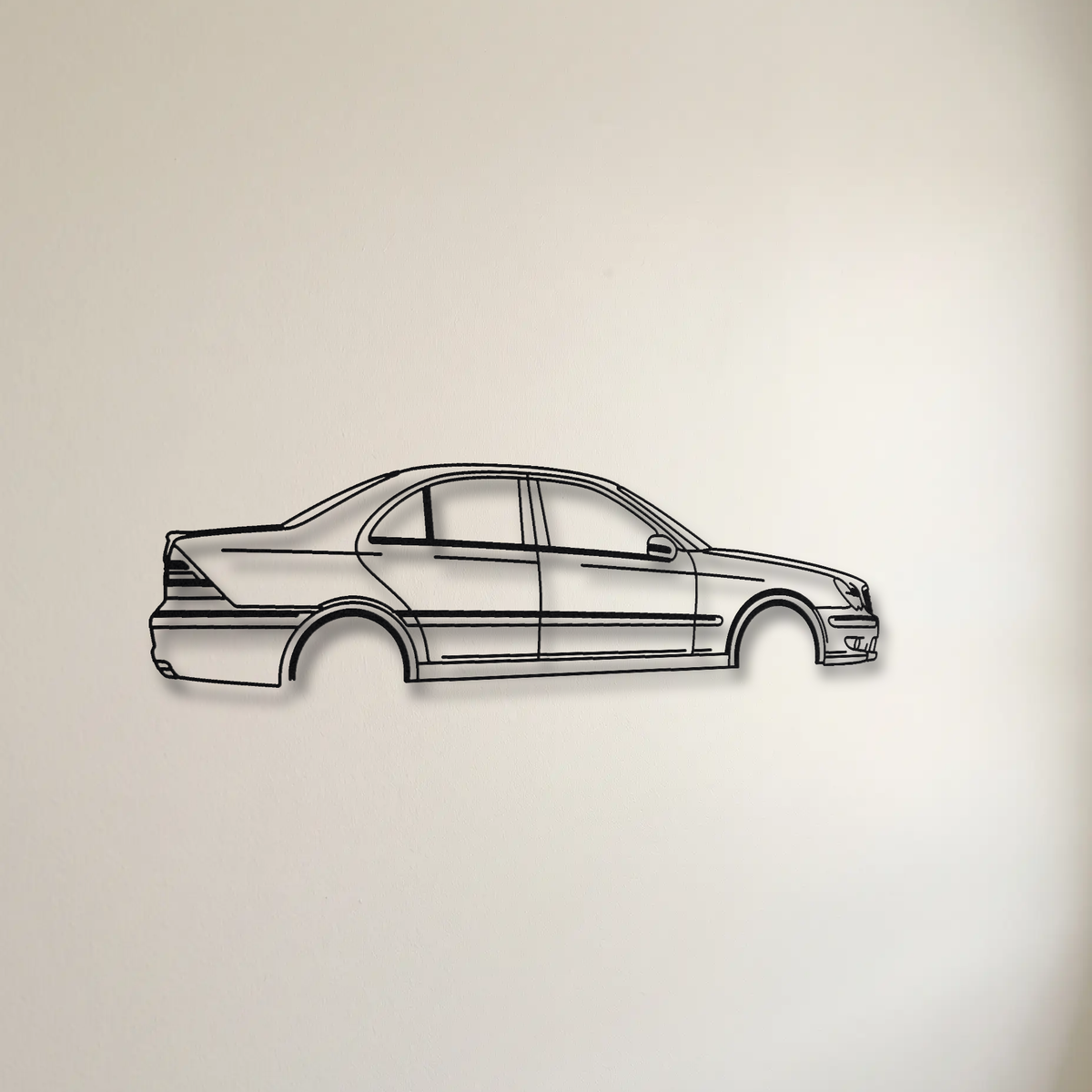 Mercedes-Benz C32 AMG W203 floating mount drop-shadow detail