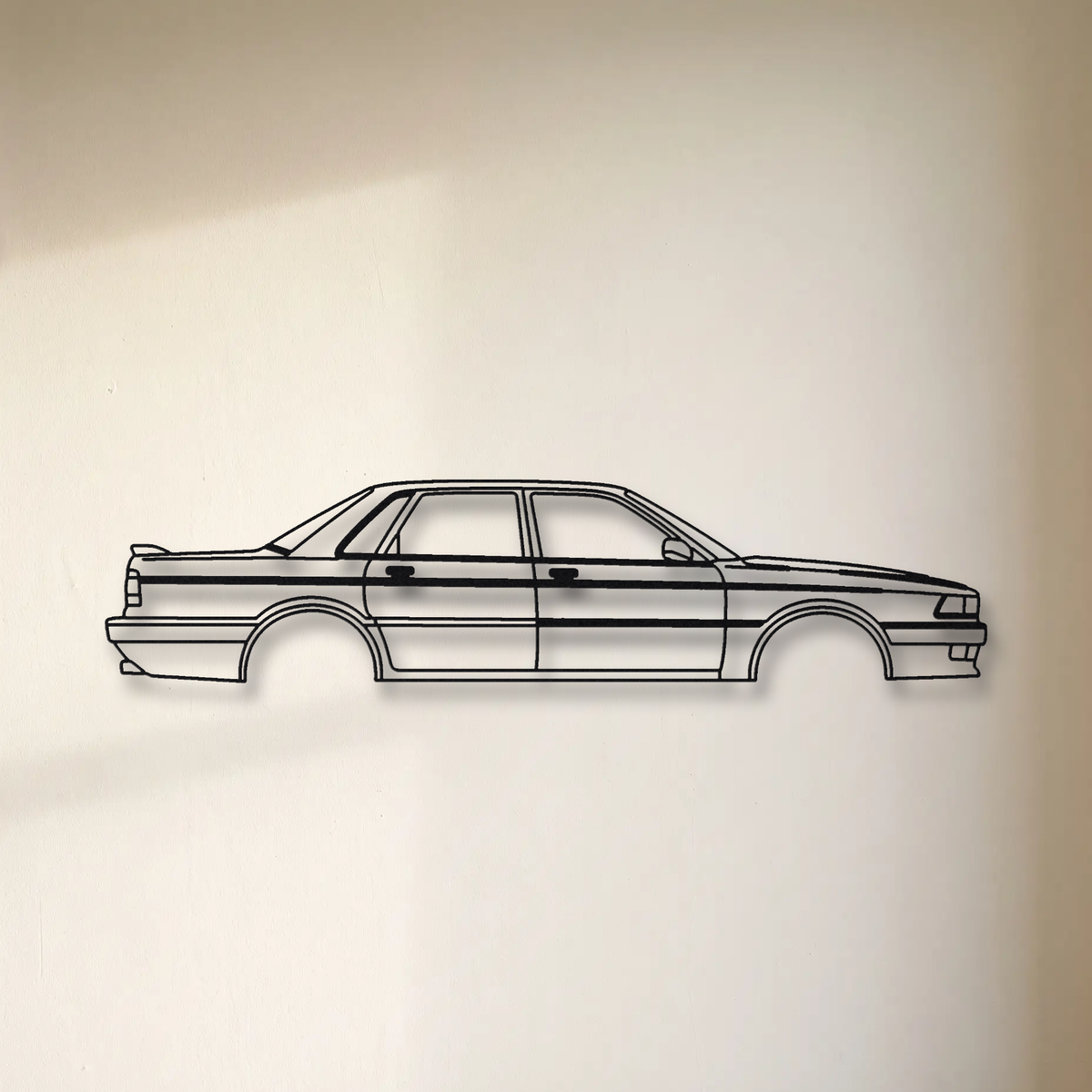 Mitsubishi Galant VR-4 E39A floating mount drop-shadow detail