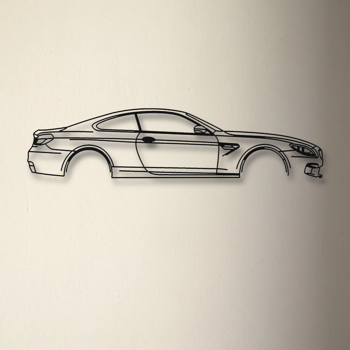 BMW M6 F13 floating mount drop-shadow detail