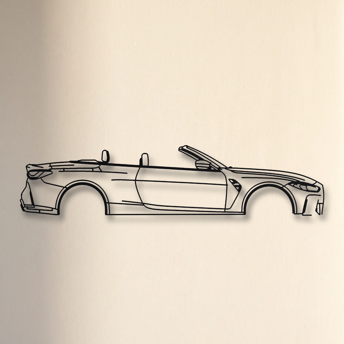 BMW M4 Convertible G83 floating mount drop-shadow detail