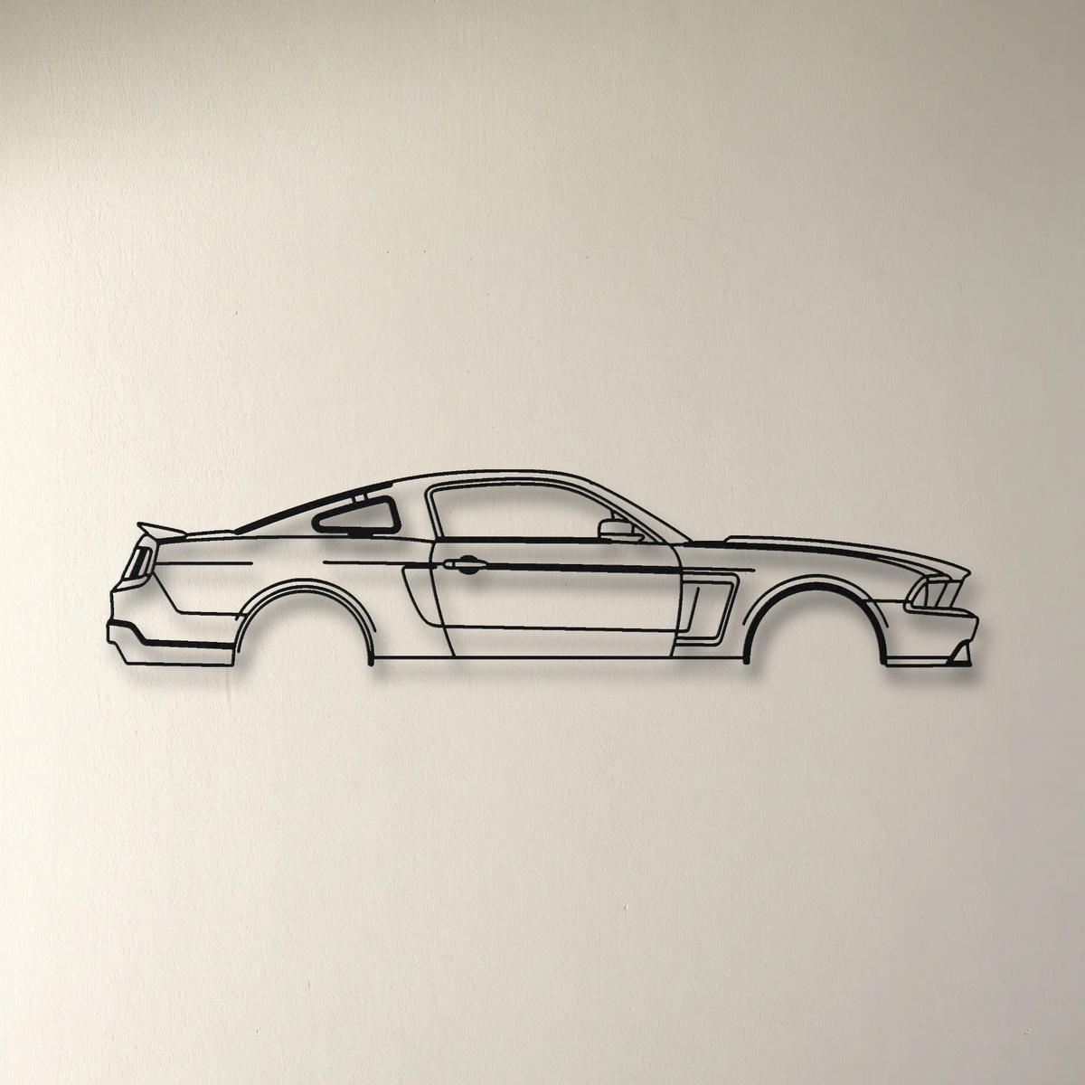 Ford Mustang Boss 302 S197 floating mount drop-shadow detail