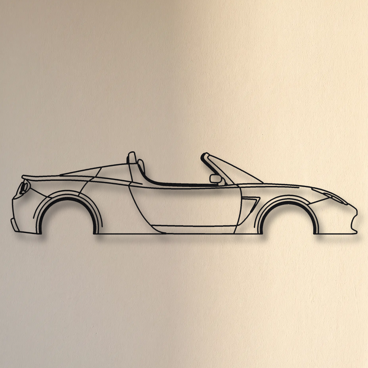 2008-2012 Tesla Roadster Gen 1 floating mount drop-shadow detail