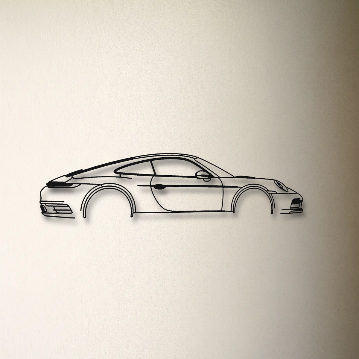Porsche 911 992 floating mount drop-shadow detail