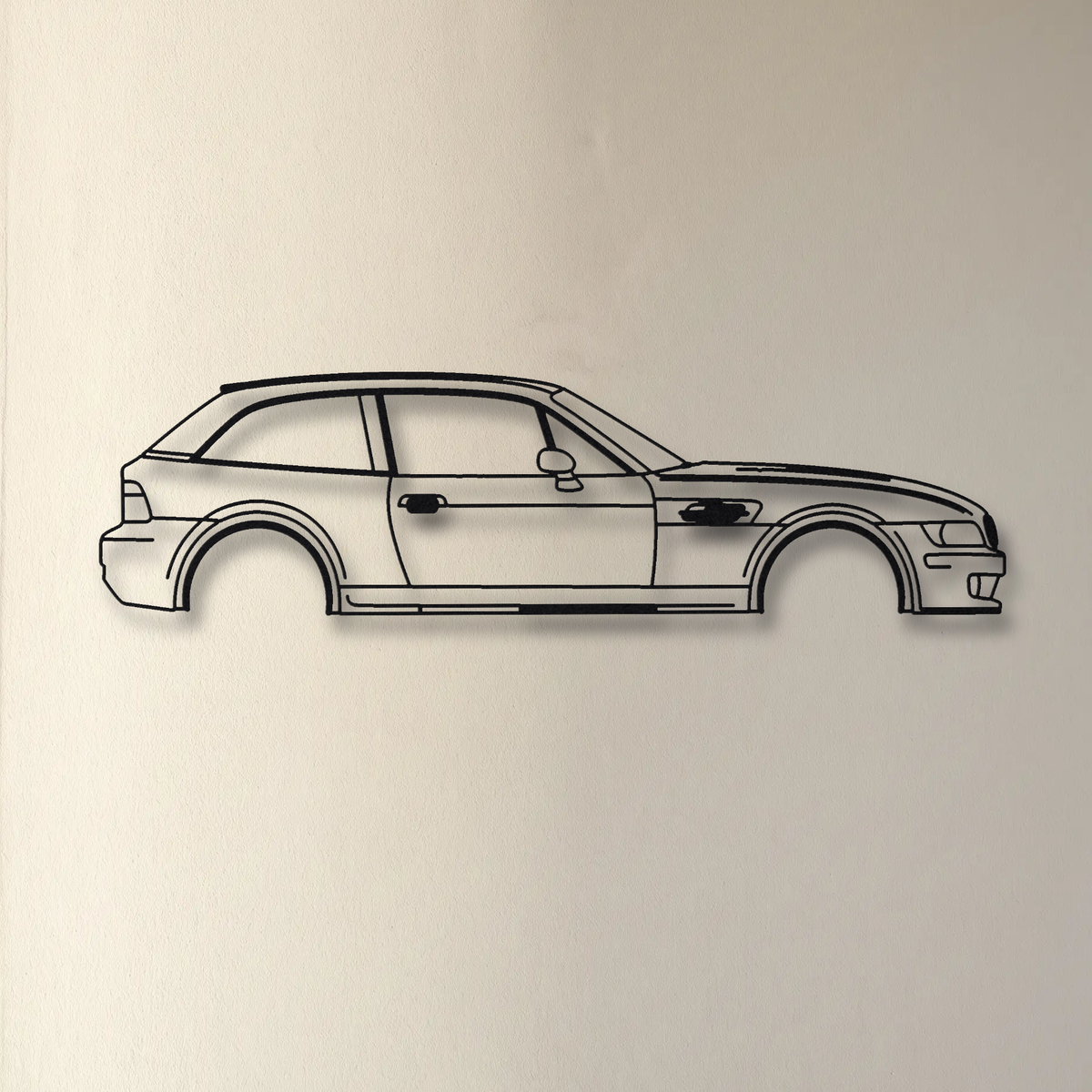 BMW Z3 M Coupe floating mount drop-shadow detail