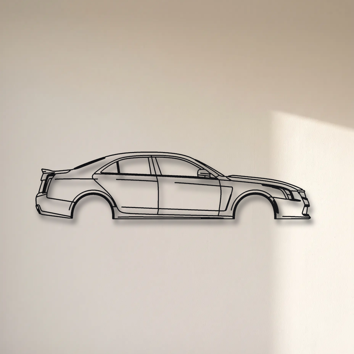 Cadillac ATS-V Sedan floating mount drop-shadow detail