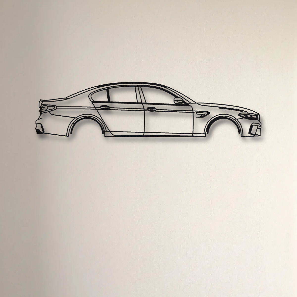 BMW M5 F90 floating mount drop-shadow detail