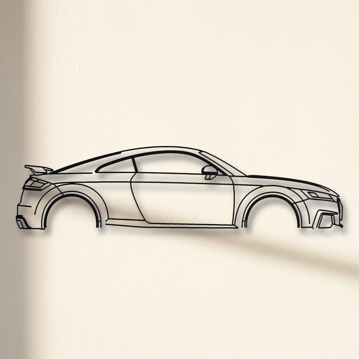 Audi TT RS 8S floating mount drop-shadow detail