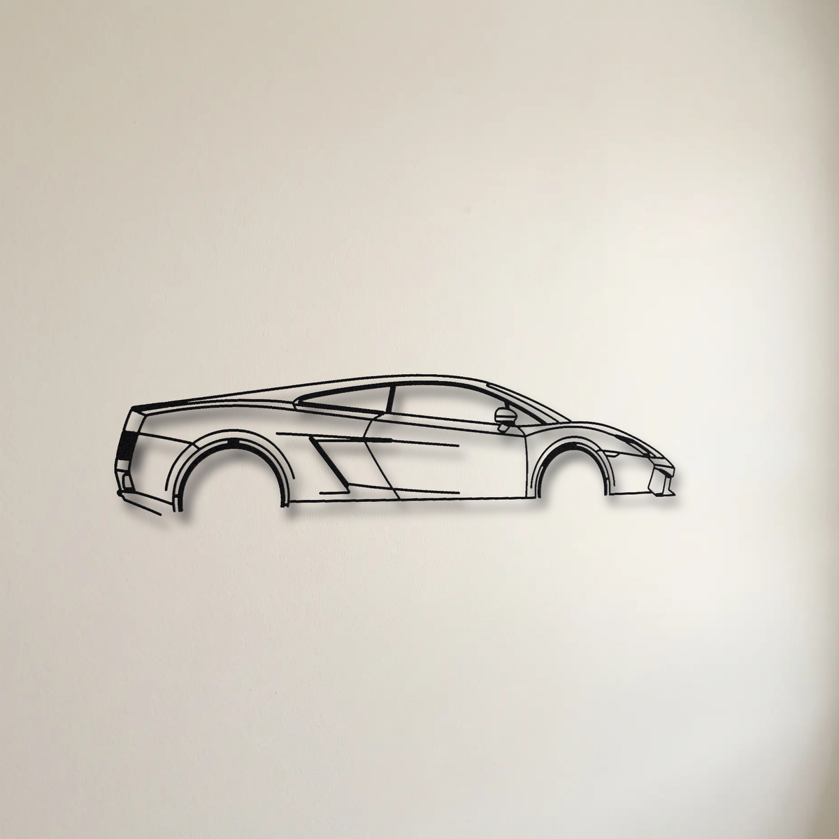 Lamborghini Gallardo floating mount drop-shadow detail