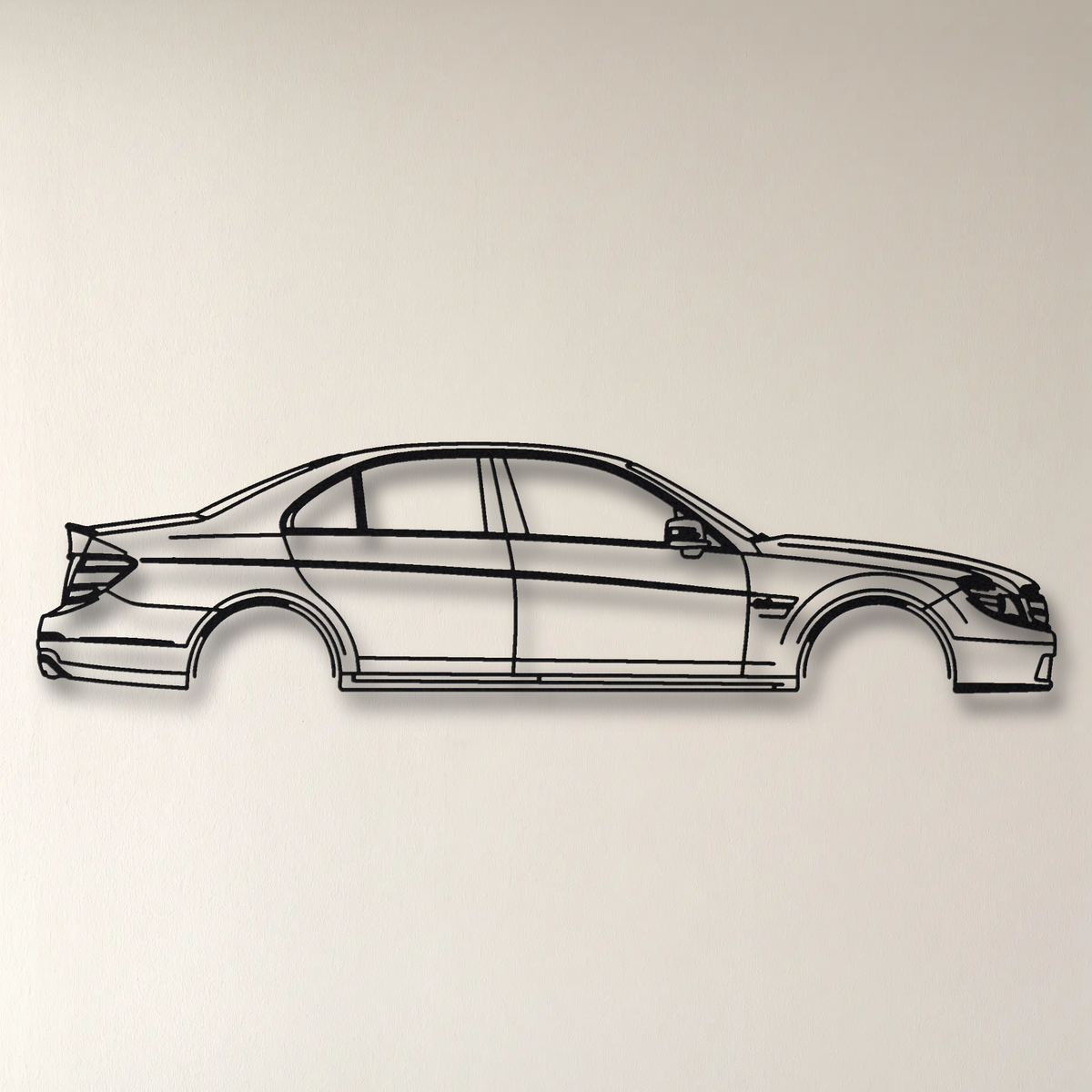 Mercedes-Benz C63 AMG W204 floating mount drop-shadow detail