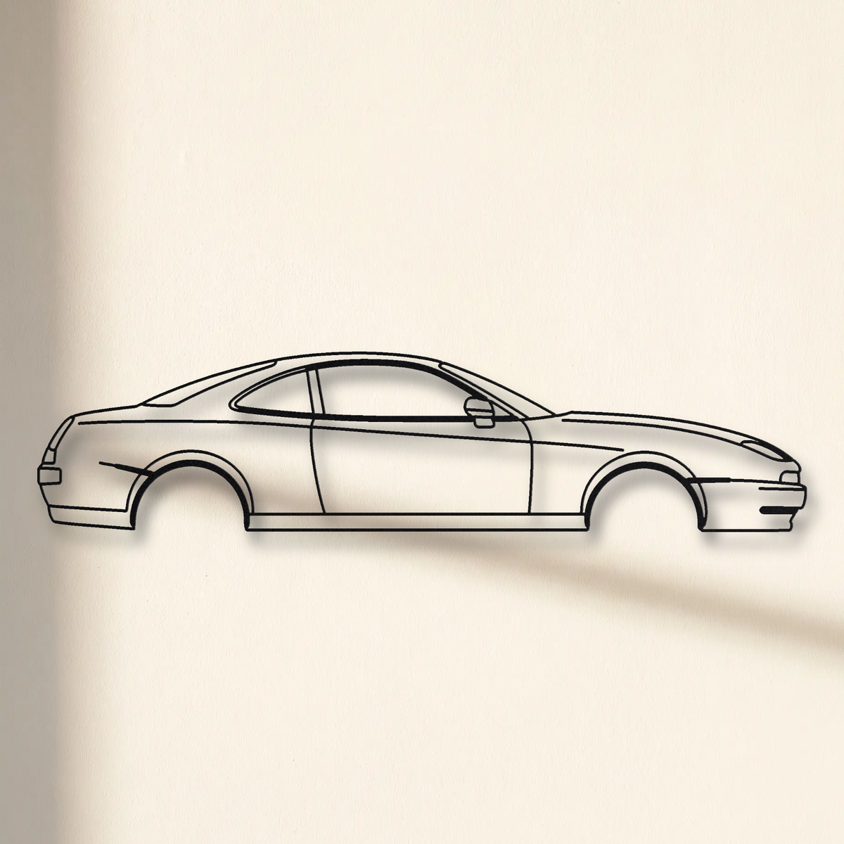 Fiat Coupé floating mount drop-shadow detail