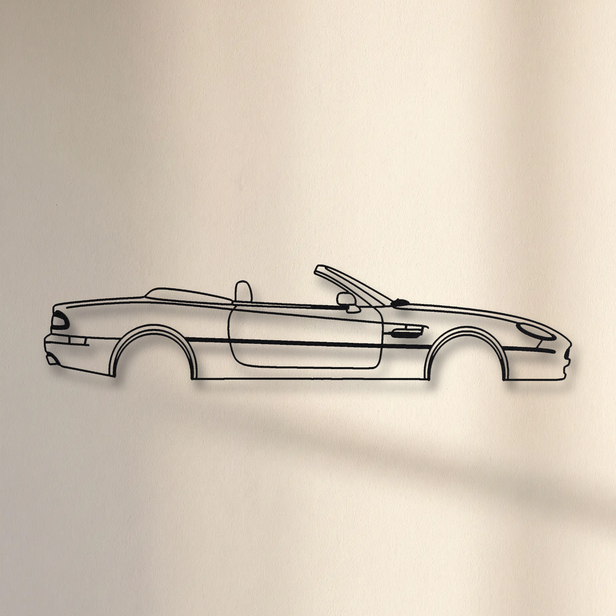 Aston Martin DB7 Volante floating mount drop-shadow detail