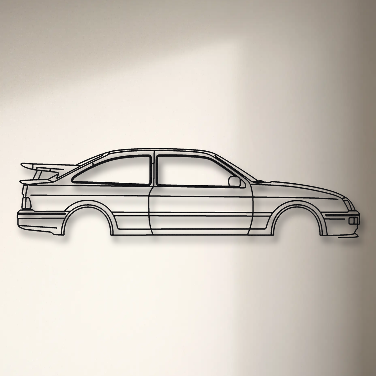 Ford Sierra RS500 Cosworth floating mount drop-shadow detail