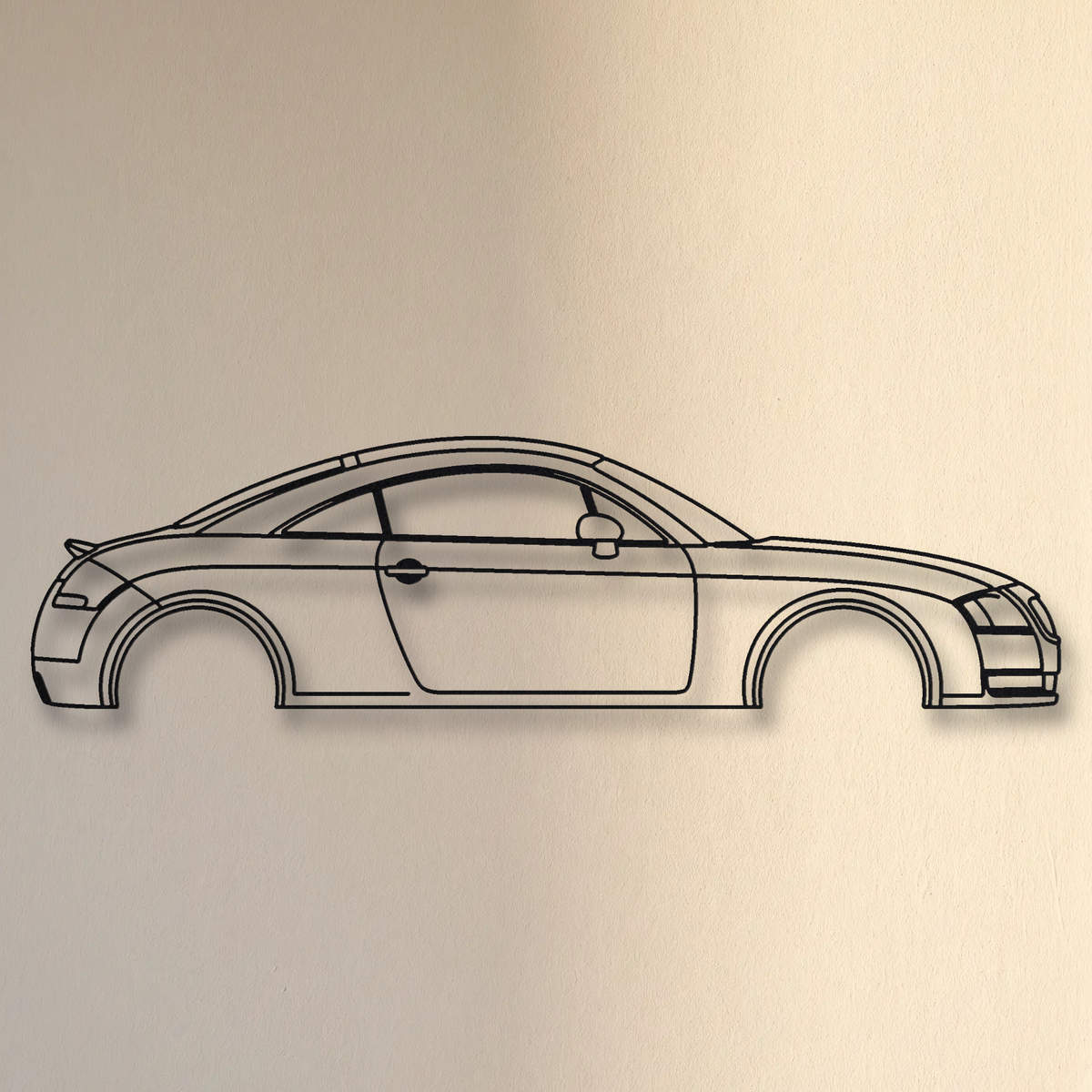 Audi TT Coupe 8N floating mount drop-shadow detail