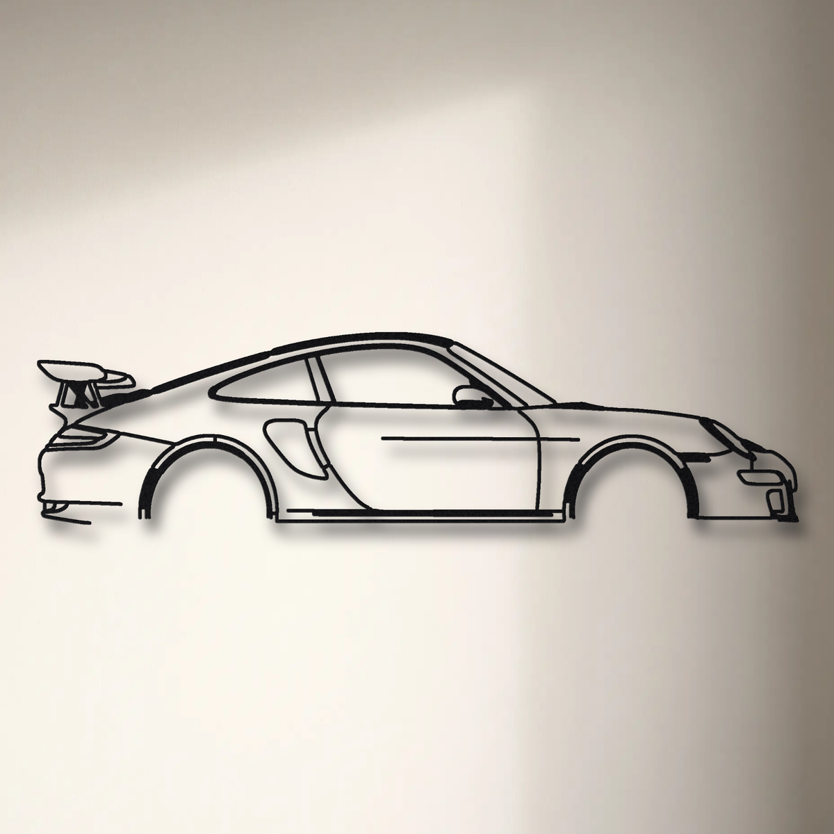 2007-09 Porsche 911 GT3 RS 997.1 floating mount drop-shadow detail