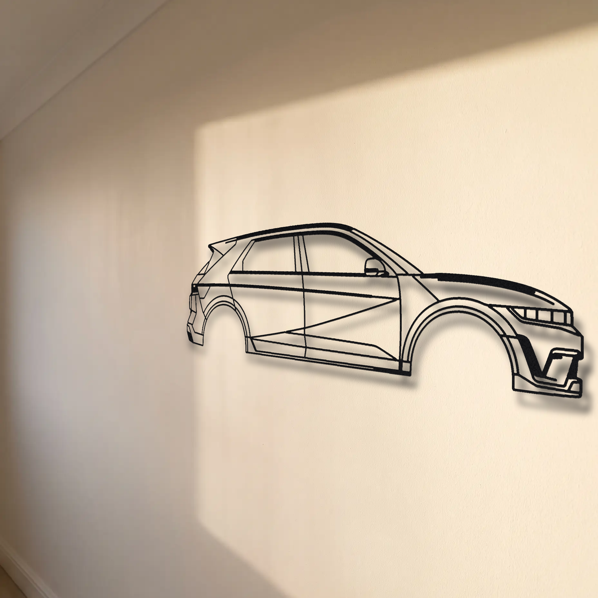 Hyundai Ioniq 5 N floating mount drop-shadow detail