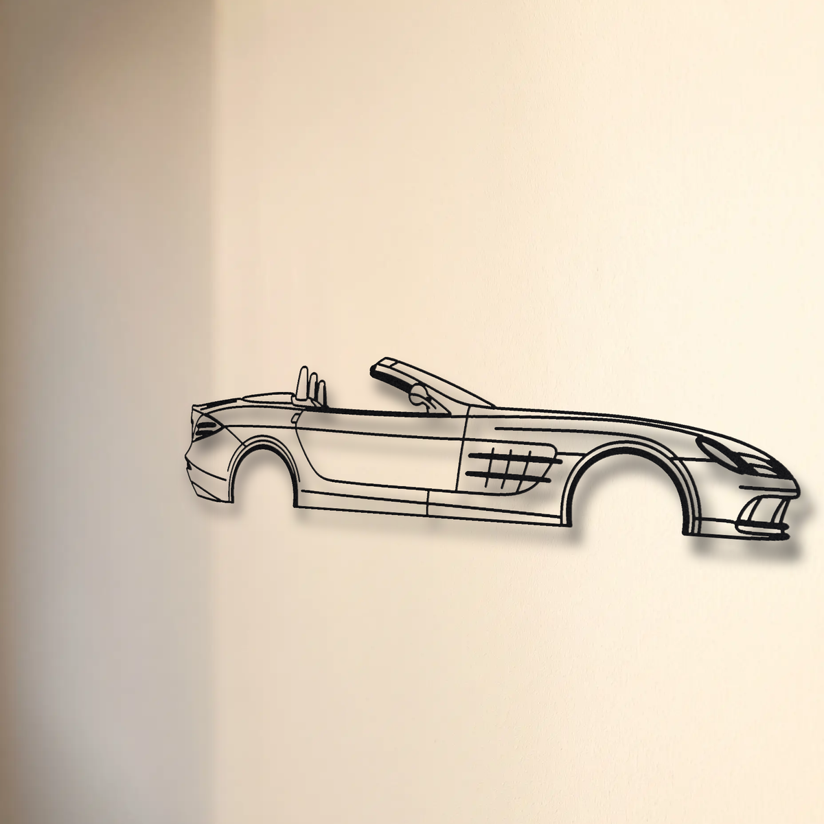 Mercedes-Benz SLR McLaren Roadster floating mount drop-shadow detail