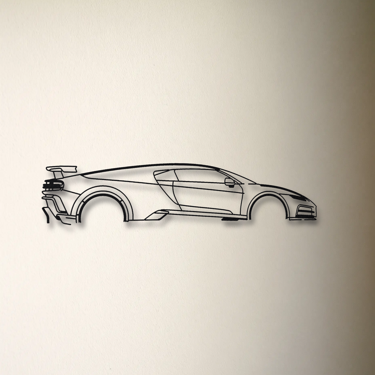 Bugatti Centodieci floating mount drop-shadow detail