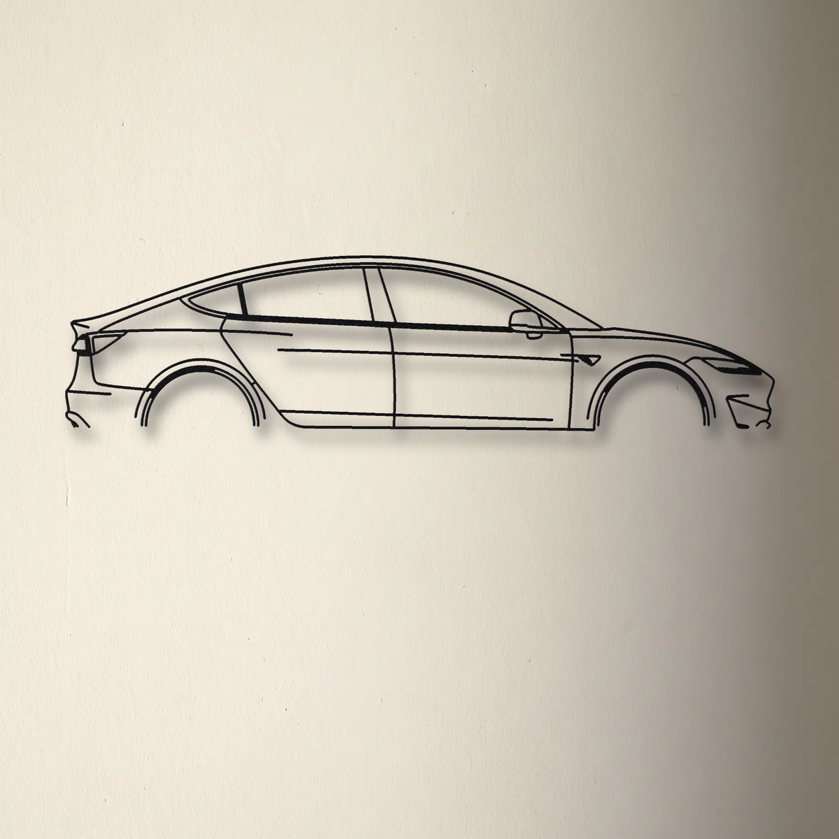 Tesla Model 3 Performance Highland floating mount drop-shadow detail