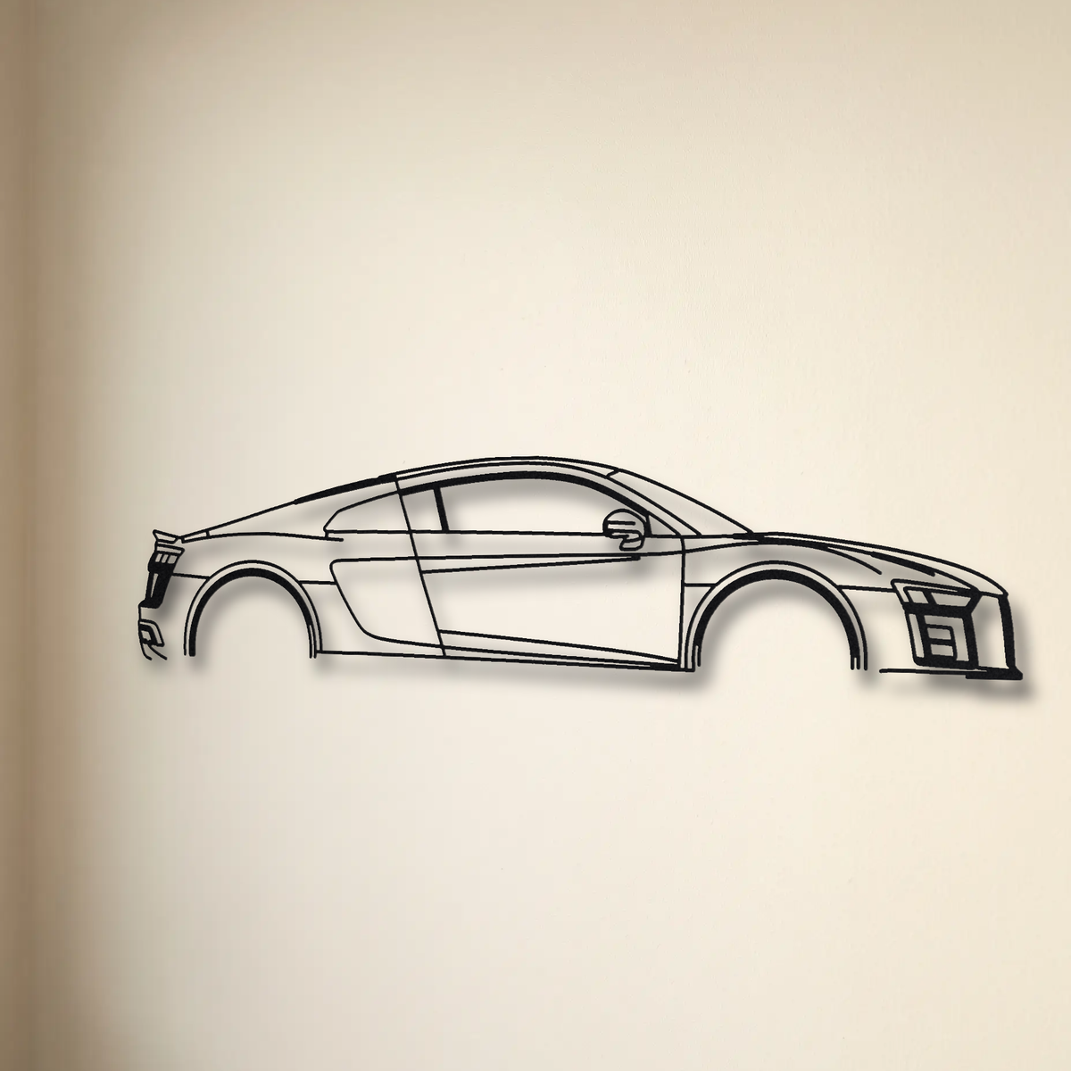 Audi R8 V10 Plus Gen 2 Type 4S floating mount drop-shadow detail