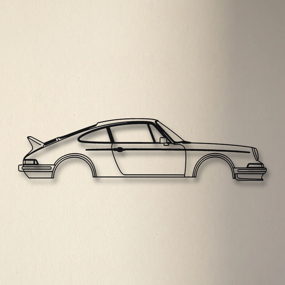Porsche 911 Carrera RS 2.7 floating mount drop-shadow detail