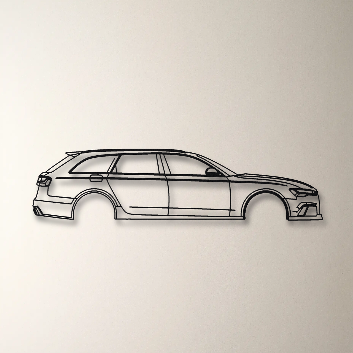 Audi RS6 Avant C7 floating mount drop-shadow detail