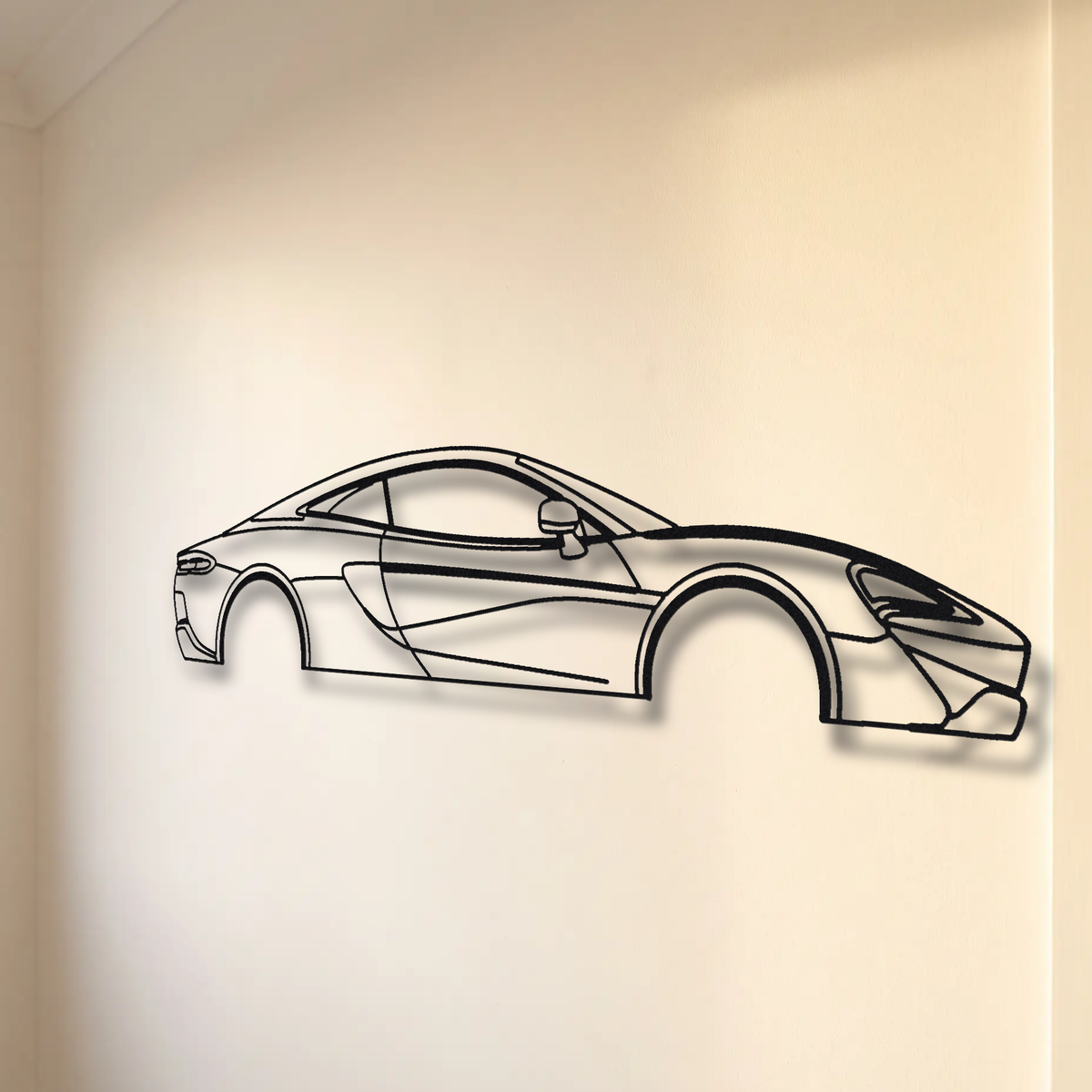 McLaren 570GT floating mount drop-shadow detail