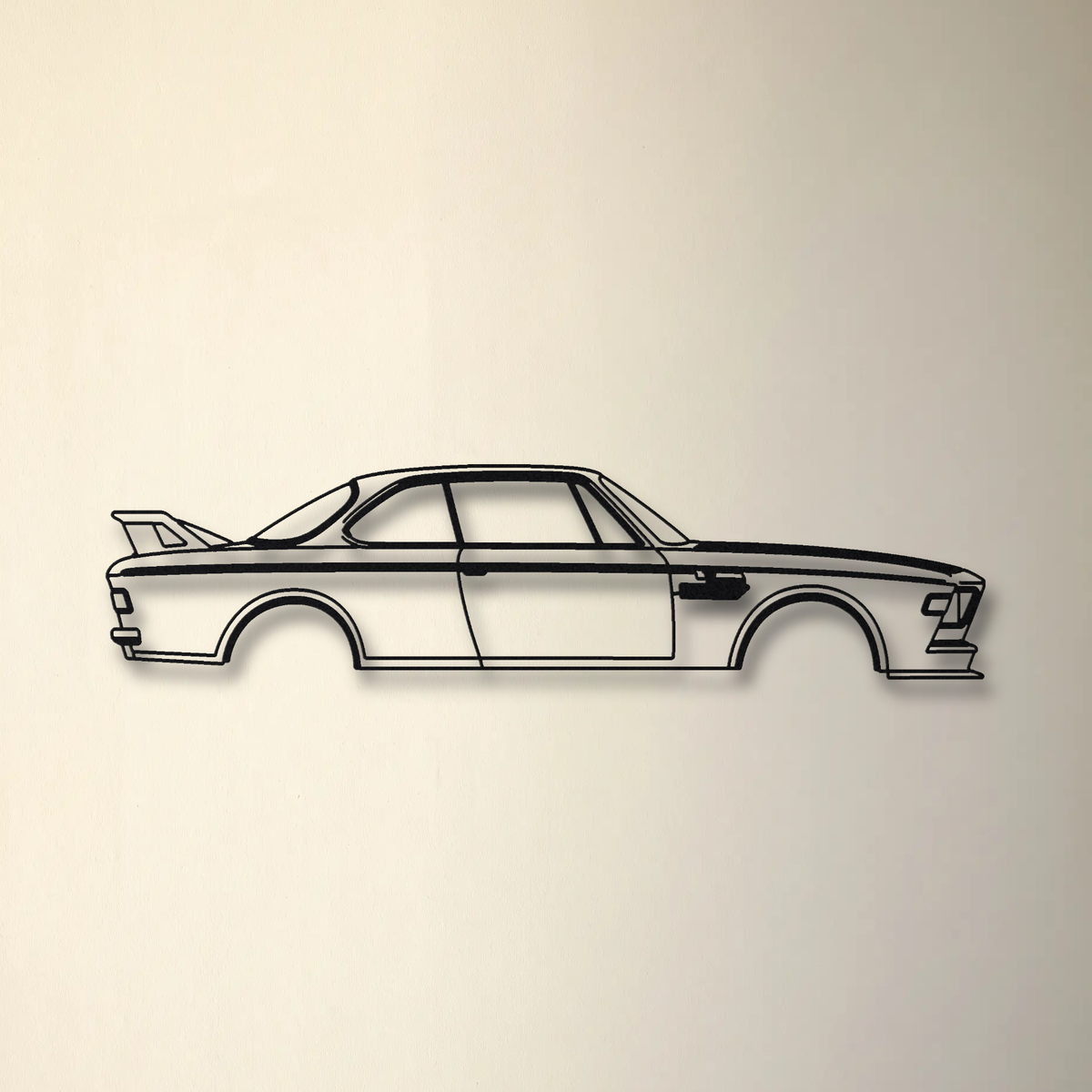 BMW 3.0 CSL Batmobile floating mount drop-shadow detail