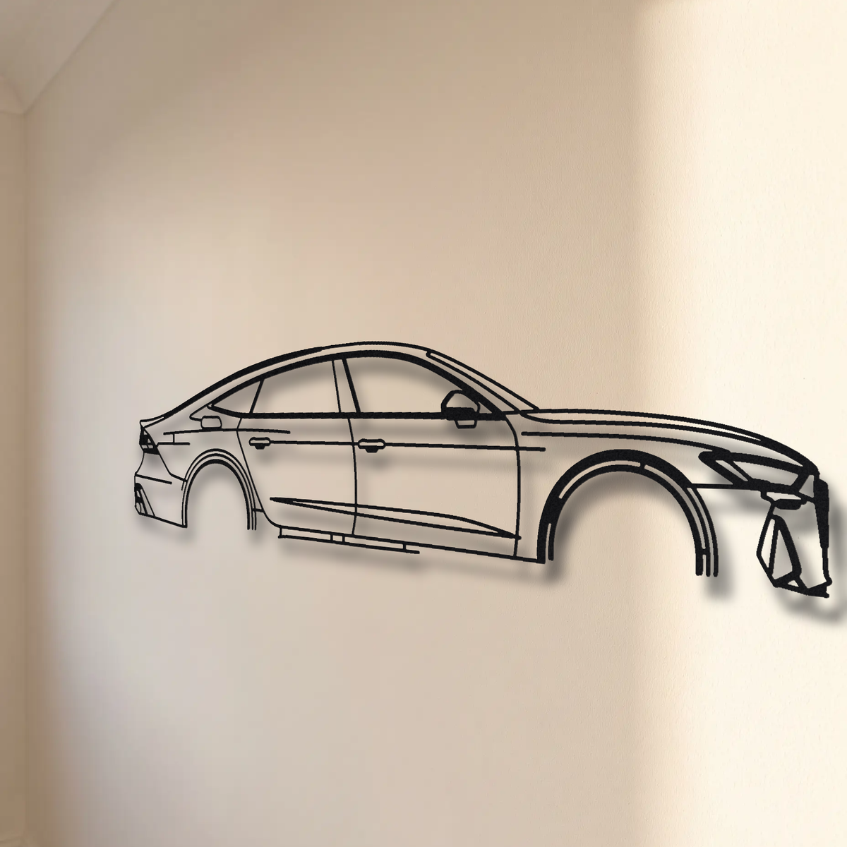 Audi RS7 Sportback C8 floating mount drop-shadow detail