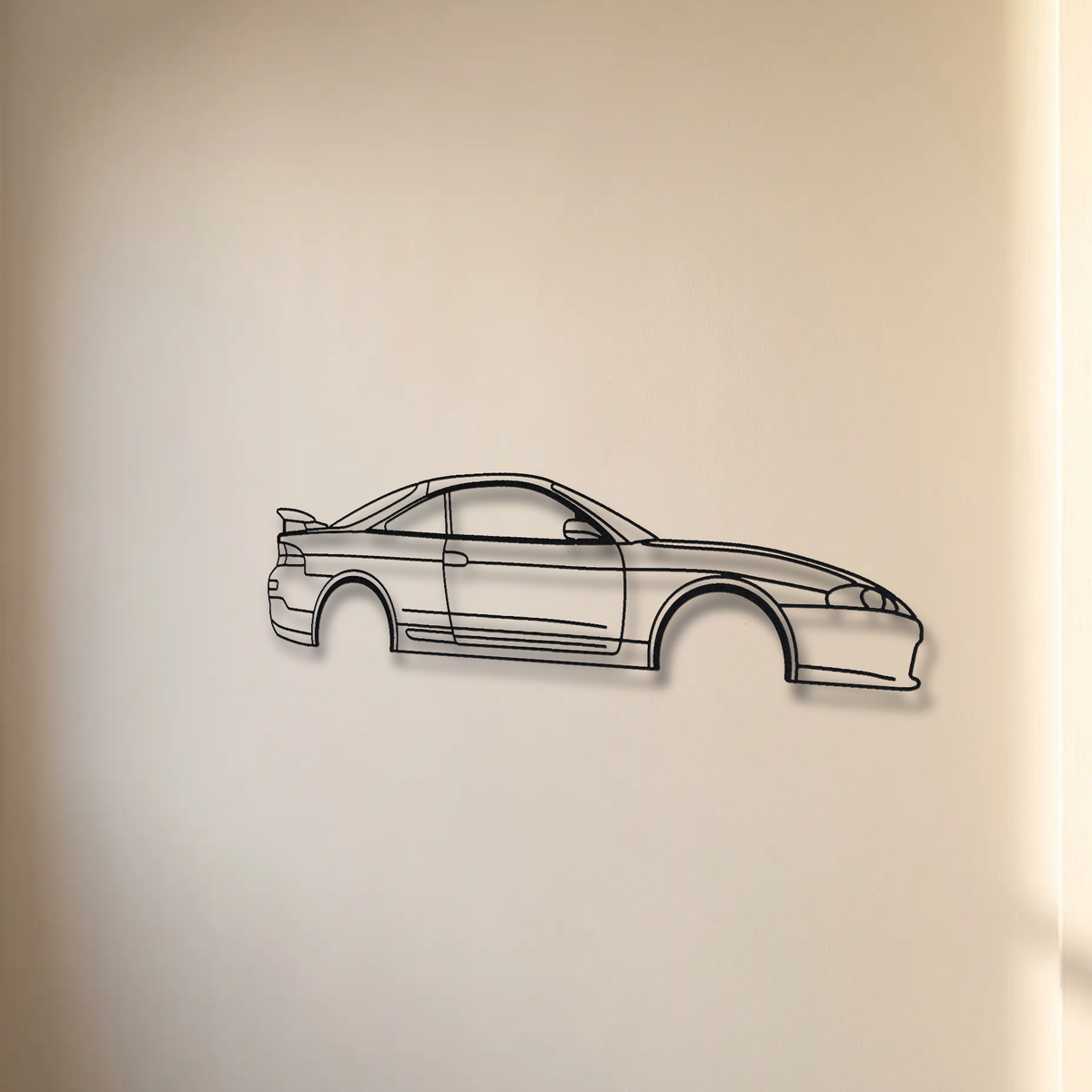 1995-1999 Mitsubishi Eclipse GSX 2G floating mount drop-shadow detail