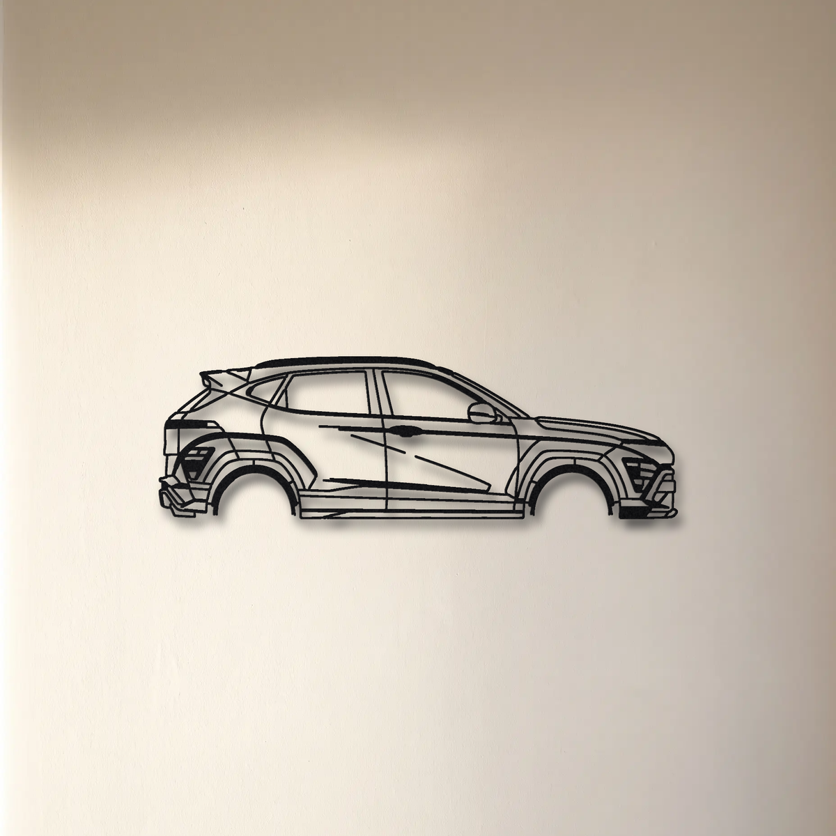 2022-24 Hyundai Kona N OS floating mount drop-shadow detail