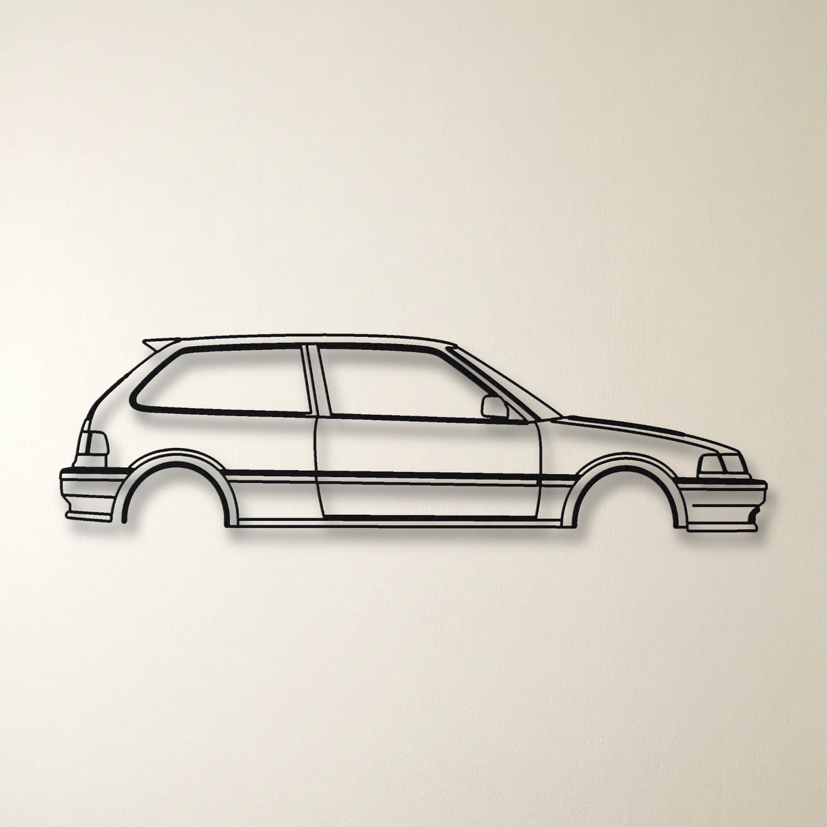 Honda Civic Si Gen 4 EF floating mount drop-shadow detail